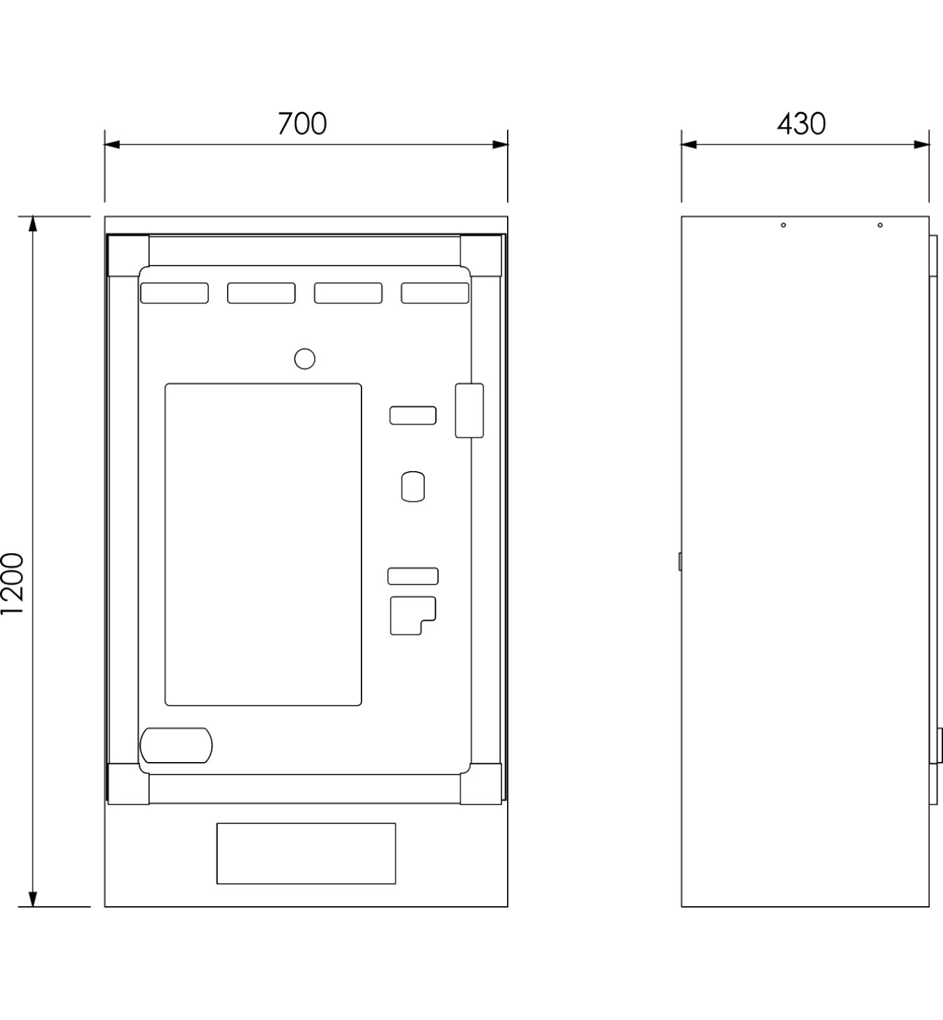 misure-venere-plus-evx-distributore-automatico-sigarette Dimensioni Distributore Venere +Plus 700X430X1200